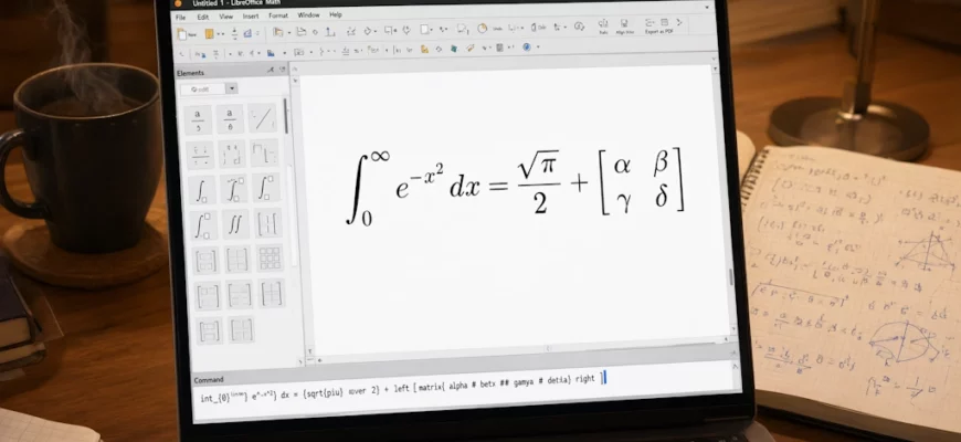Редактор формул LibreOffice Math